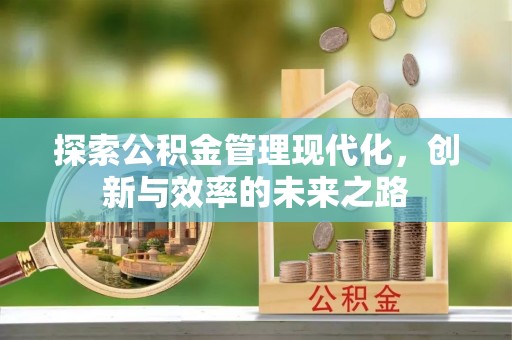 邻水探索公积金管理现代化，创新与效率的未来之路