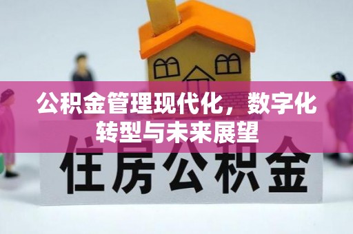 邻水公积金管理现代化，数字化转型与未来展望
